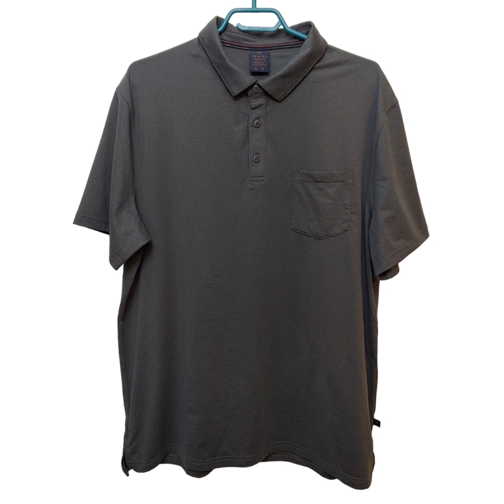 Denver Hayes Gray Polo Shirt - Men's Collared Shirt Size XL